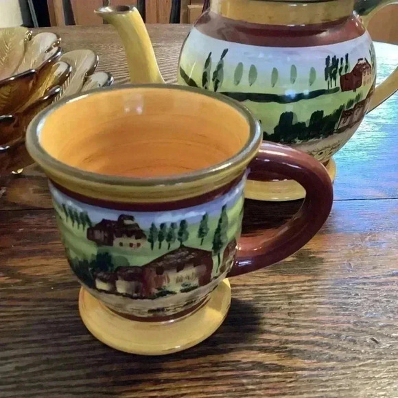 Vintage Douce Provence Teapot&Cup Romancing Provence Collections, Hand Painted - Picture 7 of 14